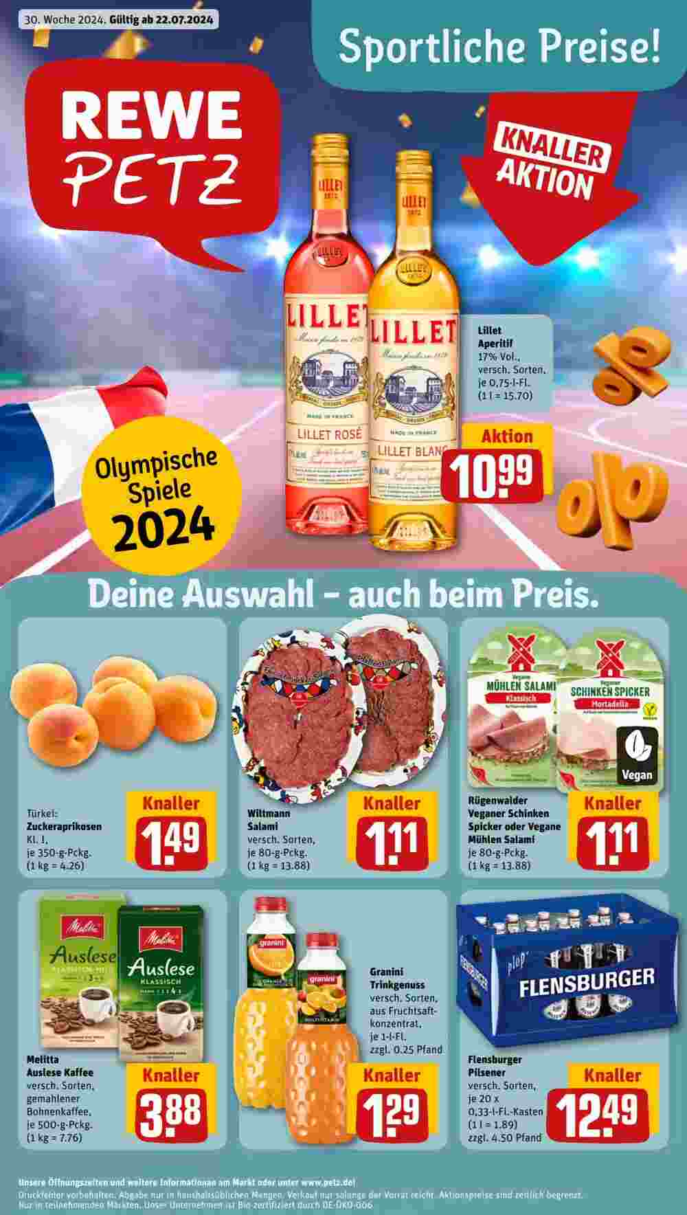 REWE PETZ Prospekt (ab 22.07.2024) zum Blättern - Seite 1