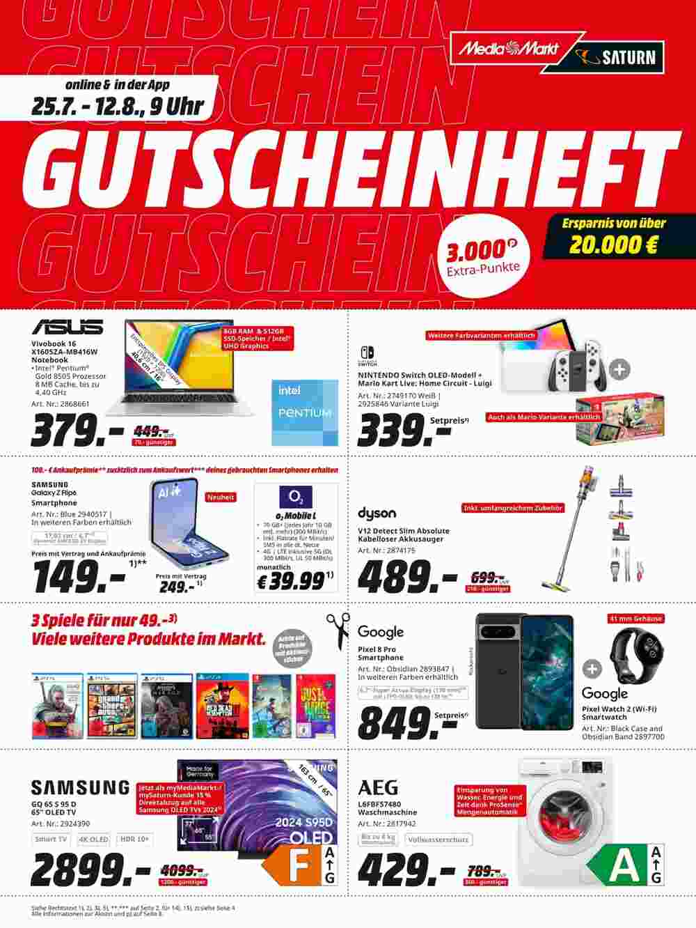 MediaMarkt Prospekt (ab 25.07.2024) zum Blättern - Seite 1