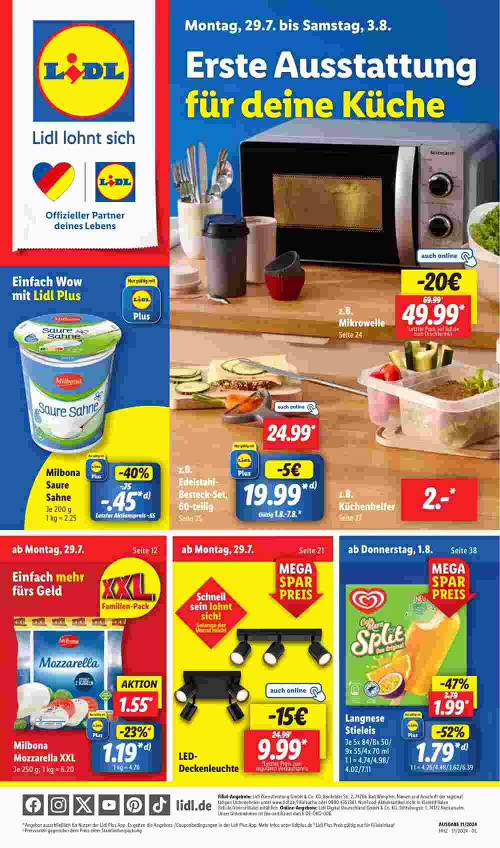 Lidl Prospekt (ab 29.07.2024) zum Blättern - Seite 1