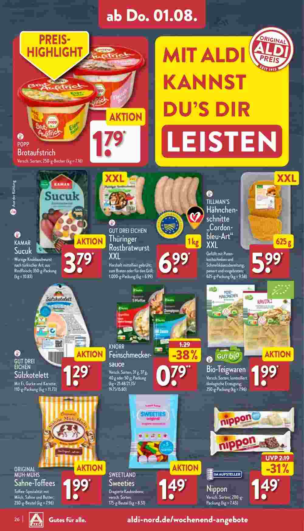 Aldi Nord Prospekt (ab 29.07.2024) zum Blättern - Seite 26