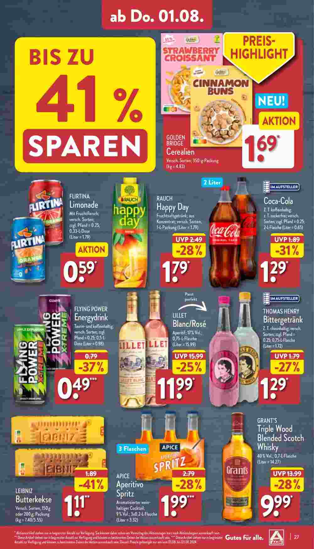 Aldi Nord Prospekt (ab 29.07.2024) zum Blättern - Seite 27