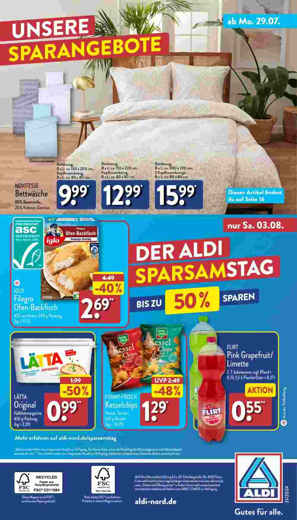 Aldi Nord Prospekt (ab 29.07.2024) zum Blättern - Seite 33