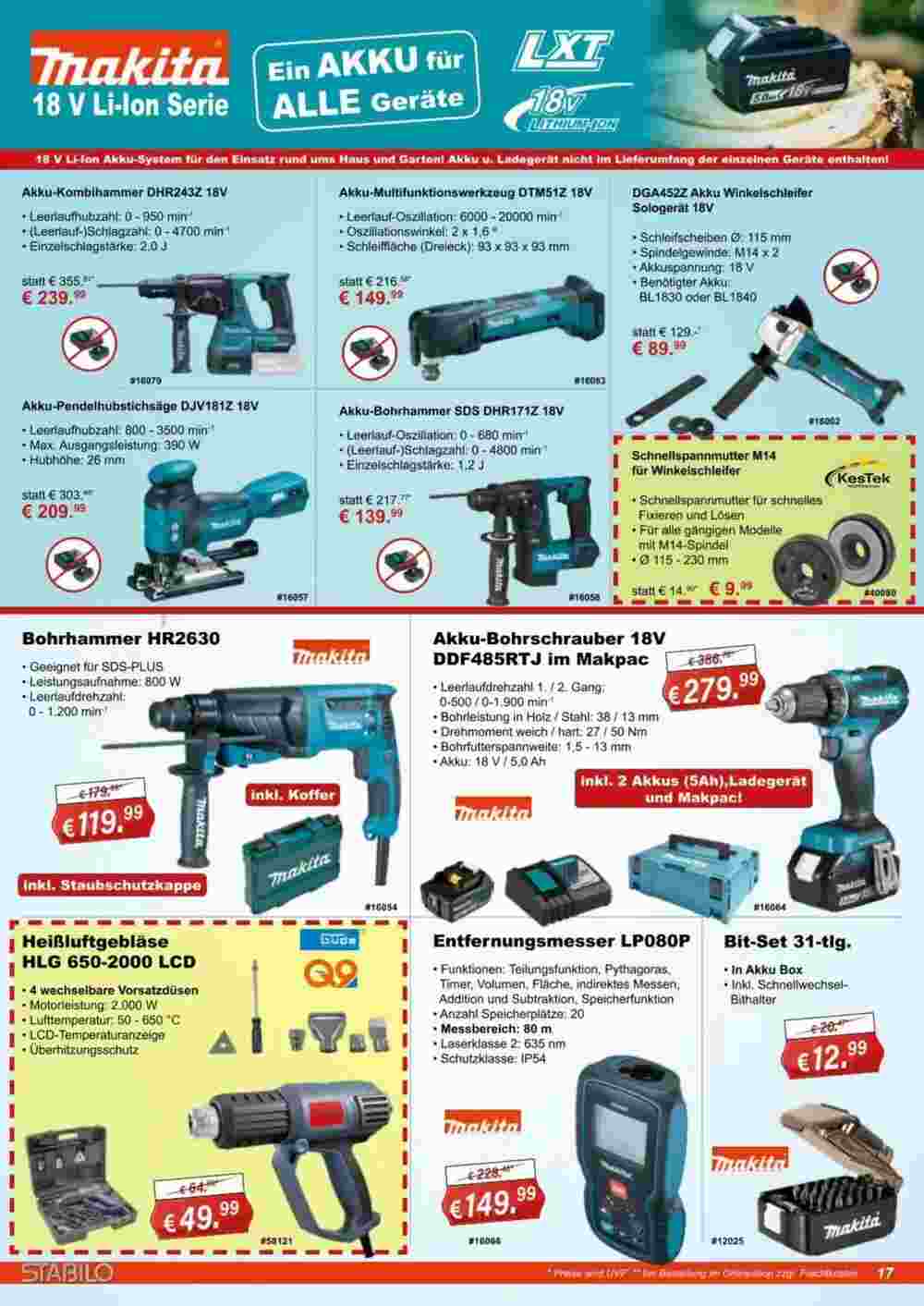 Stabilo Fachmarkt Prospekt (ab 30.07.2024) zum Blättern - Seite 17