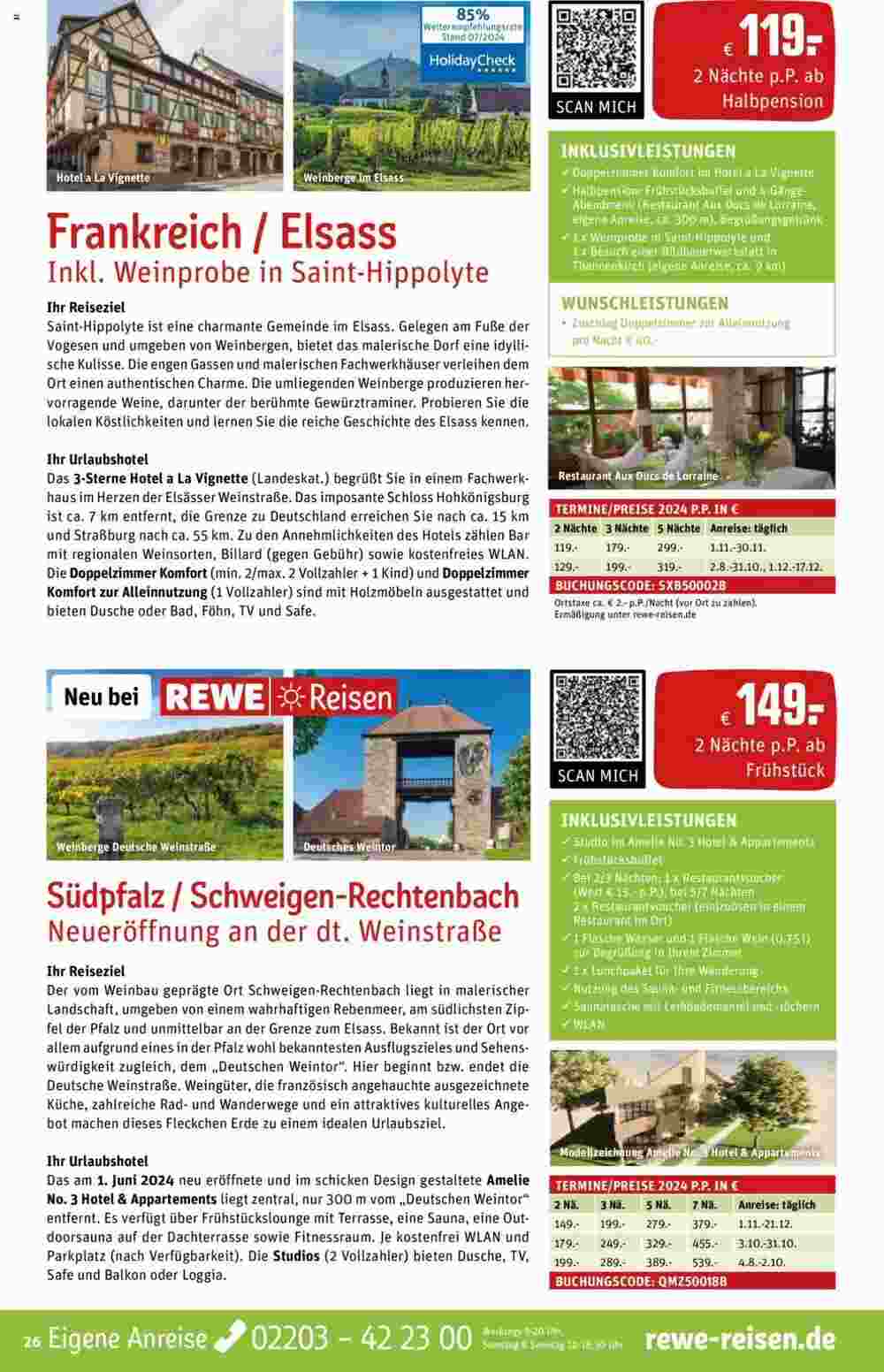 REWE Reisen Prospekt (ab 01.08.2024) zum Blättern - Seite 26