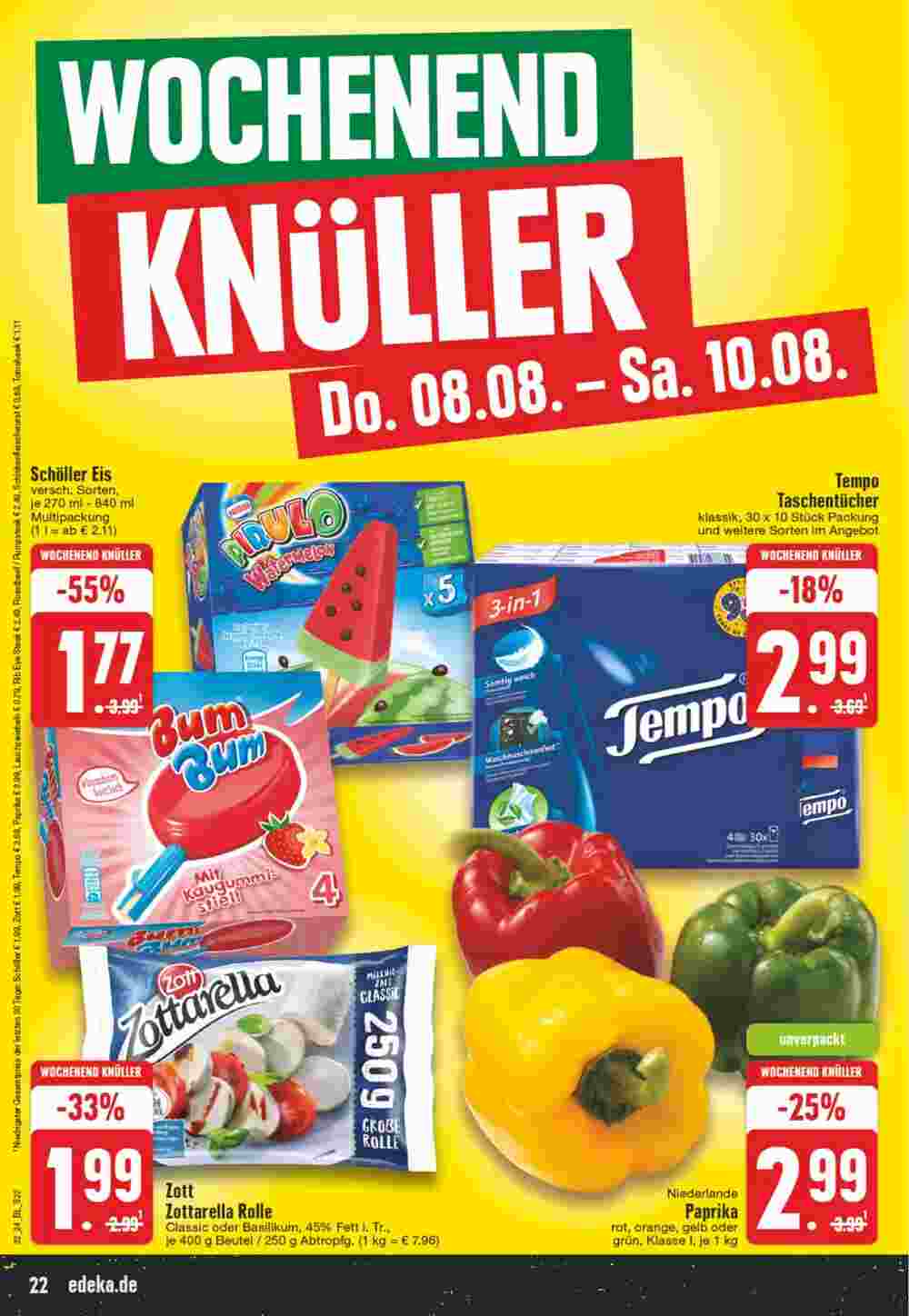 Edeka Schallenberg Prospekt (ab 05.08.2024) zum Blättern - Seite 22