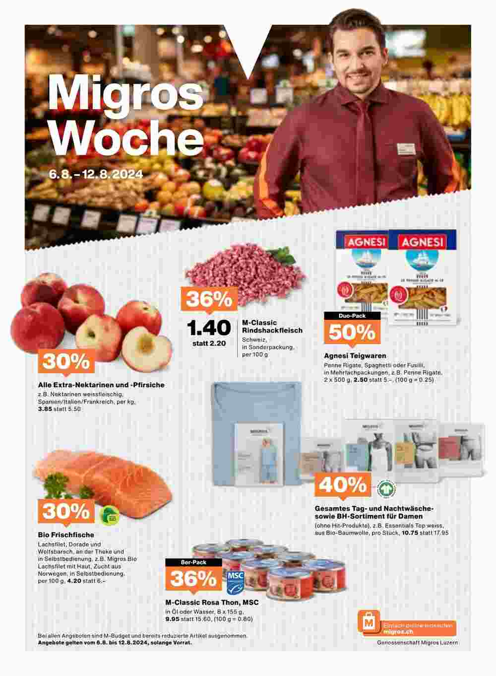 Migros Prospekt (ab 06.08.2024) zum Blättern - Seite 1