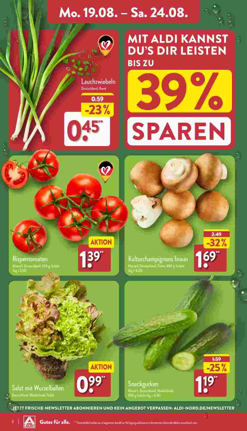 Aldi Nord Prospekt (ab 19.08.2024) zum Blättern - Seite 2