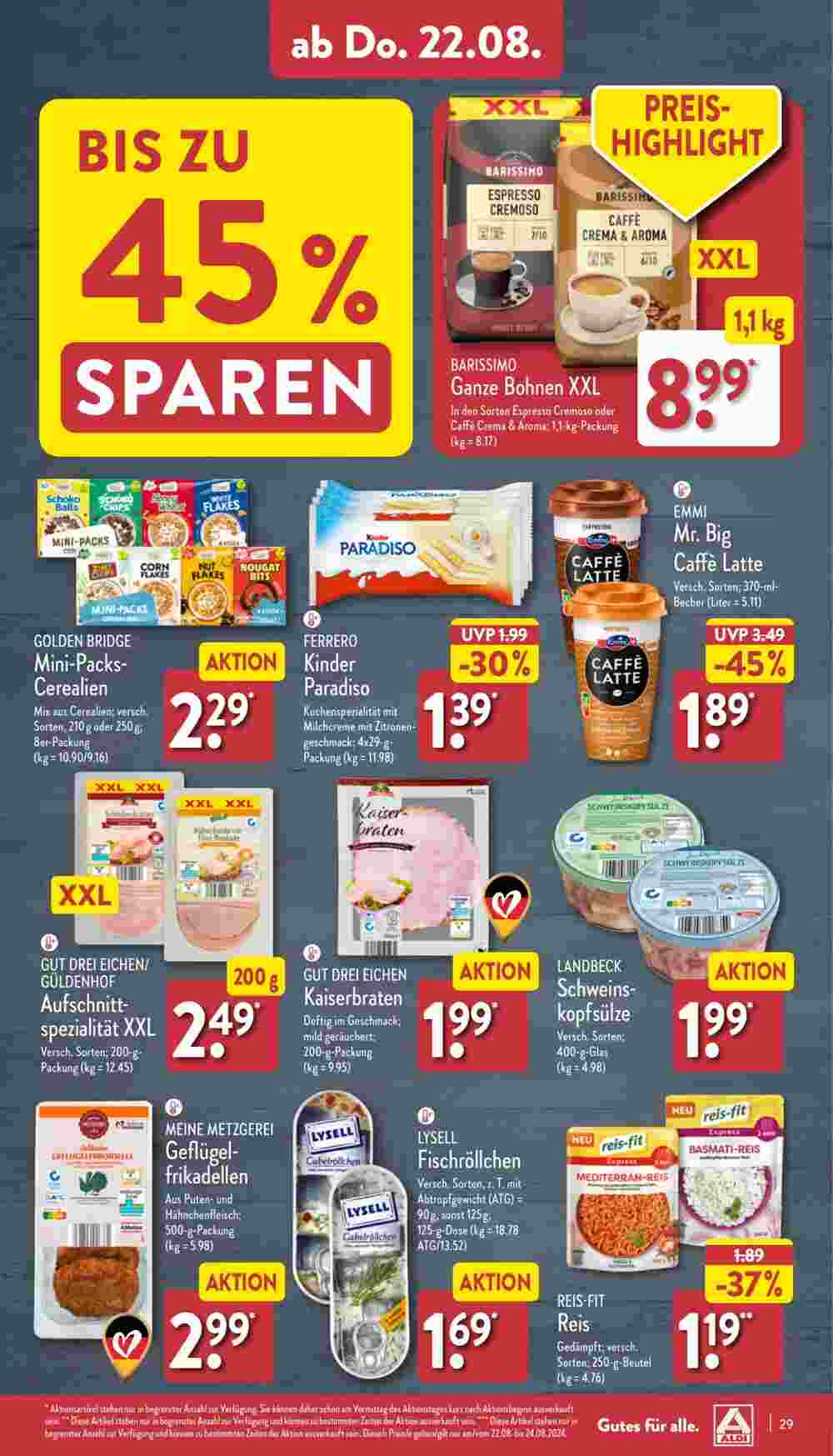 Aldi Nord Prospekt (ab 19.08.2024) zum Blättern - Seite 29