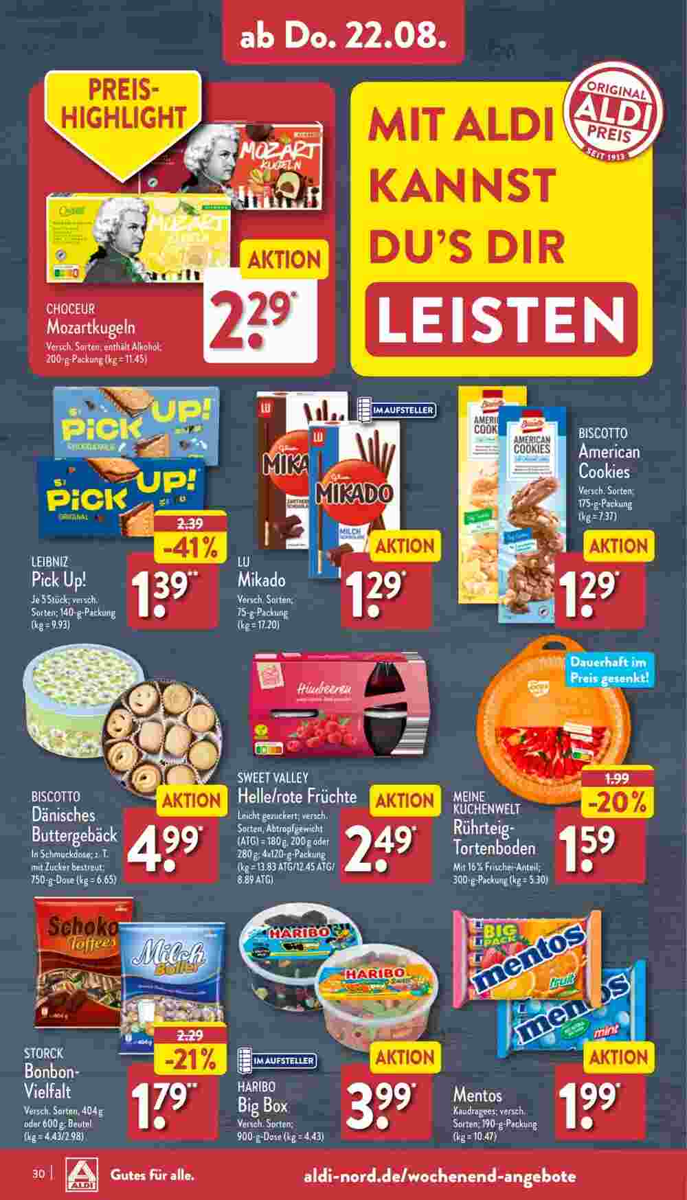 Aldi Nord Prospekt (ab 19.08.2024) zum Blättern - Seite 30