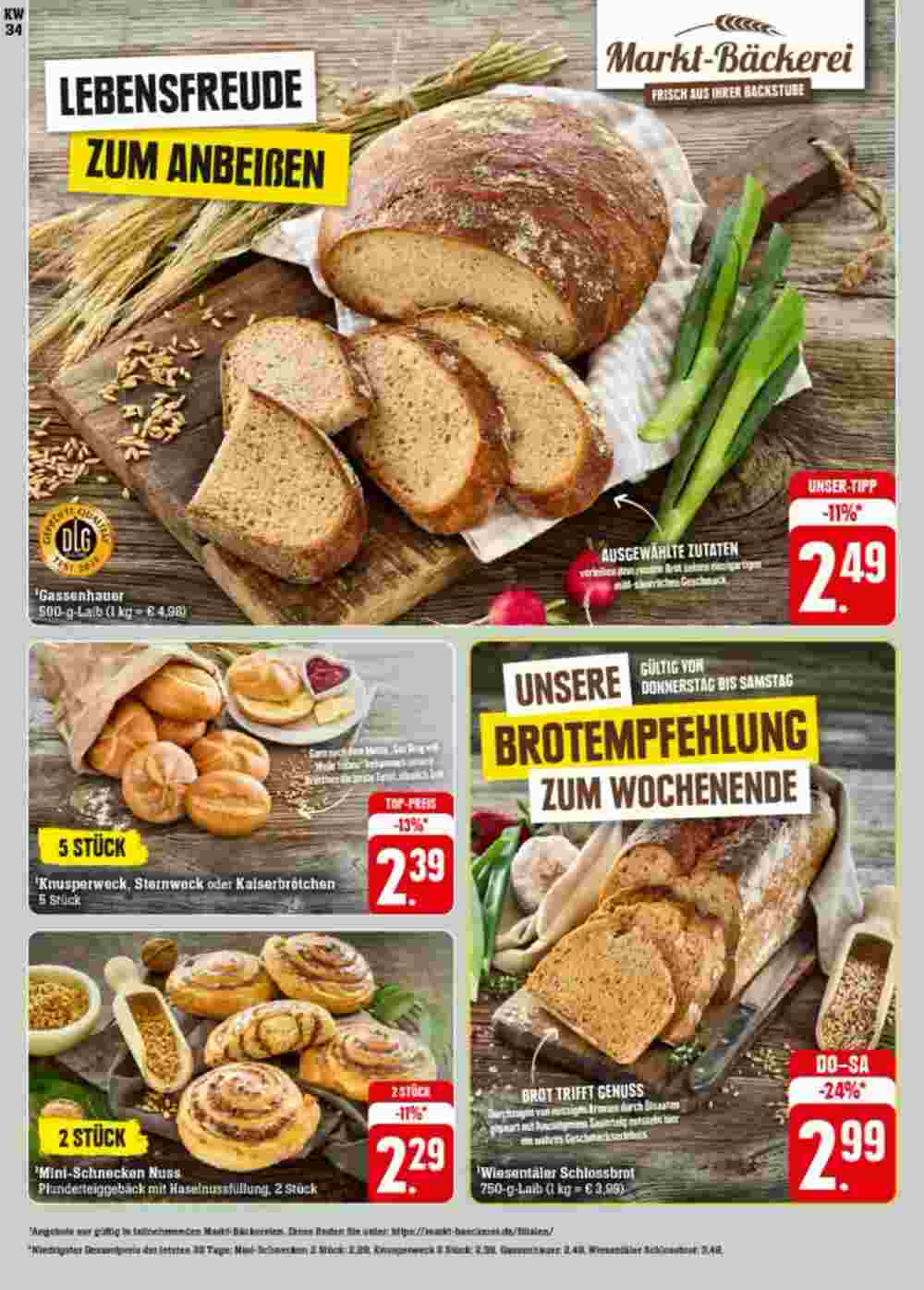 K&U Bäckerei Prospekt (ab 20.08.2024) zum Blättern - Seite 1