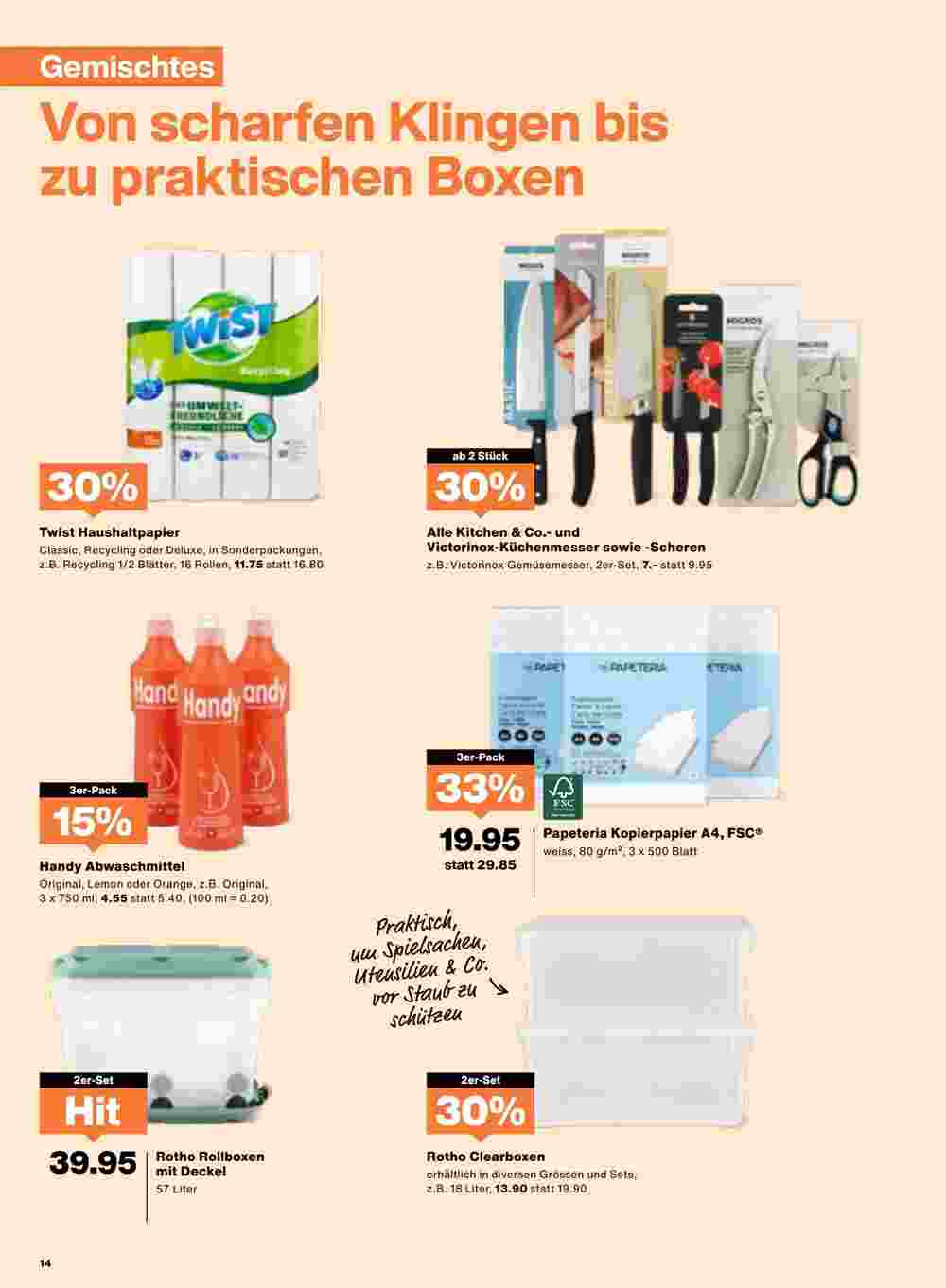 Migros Prospekt (ab 20.08.2024) zum Blättern - Seite 14