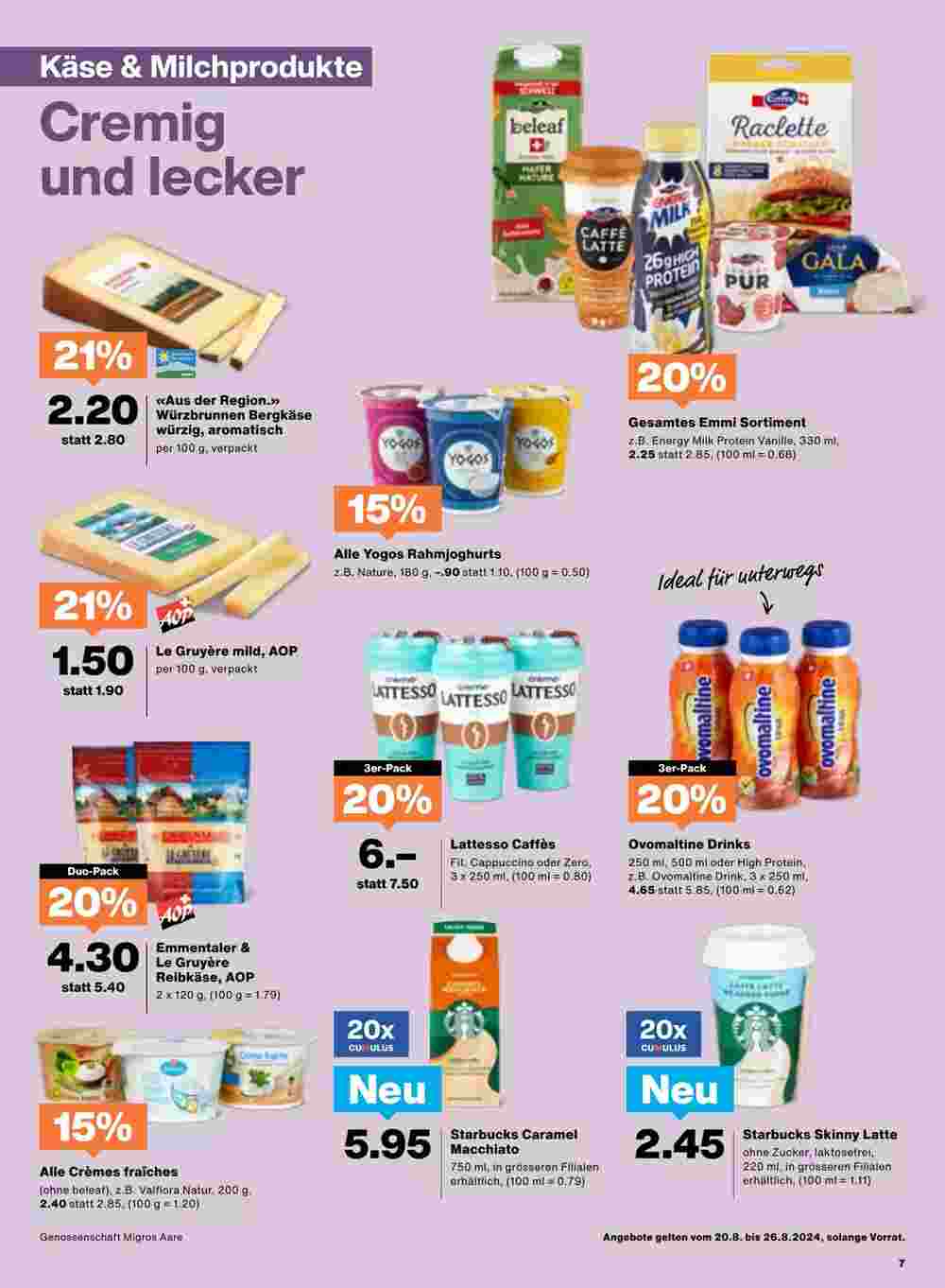 Migros Prospekt (ab 20.08.2024) zum Blättern - Seite 7