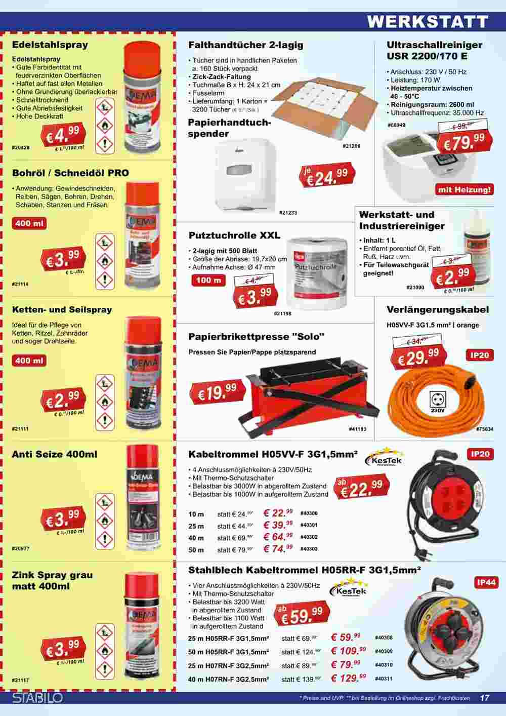 Stabilo Fachmarkt Prospekt (ab 21.08.2024) zum Blättern - Seite 17