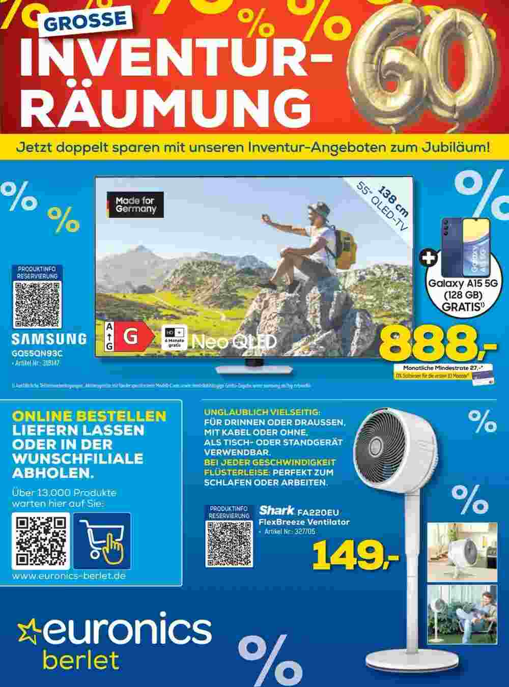 Euronics Prospekt (ab 24.08.2024) zum Blättern - Seite 1