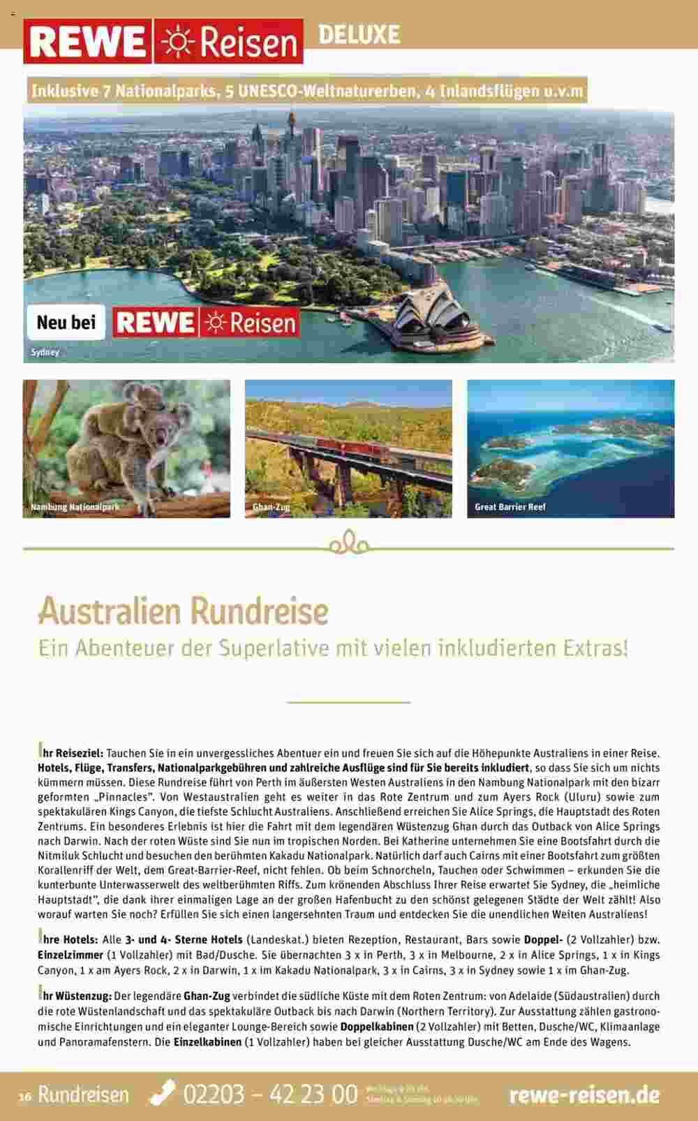 REWE Reisen Prospekt (ab 01.09.2024) zum Blättern - Seite 16