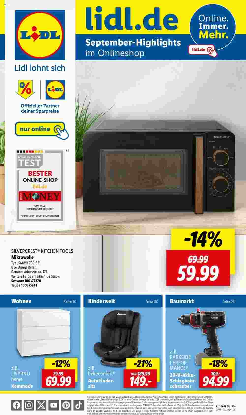 Lidl Prospekt (ab 01.09.2024) zum Blättern - Seite 1