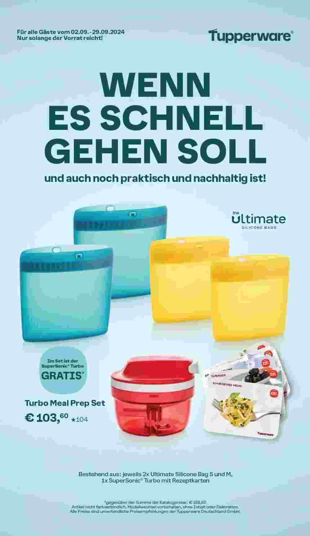 Tupperware Prospekt (ab 02.09.2024) zum Blättern - Seite 1