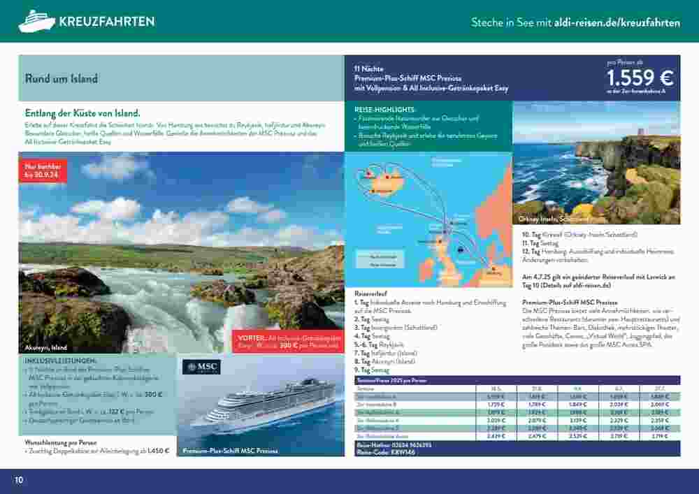 ALDI Nord Reisen Prospekt (ab 02.09.2024) zum Blättern - Seite 10