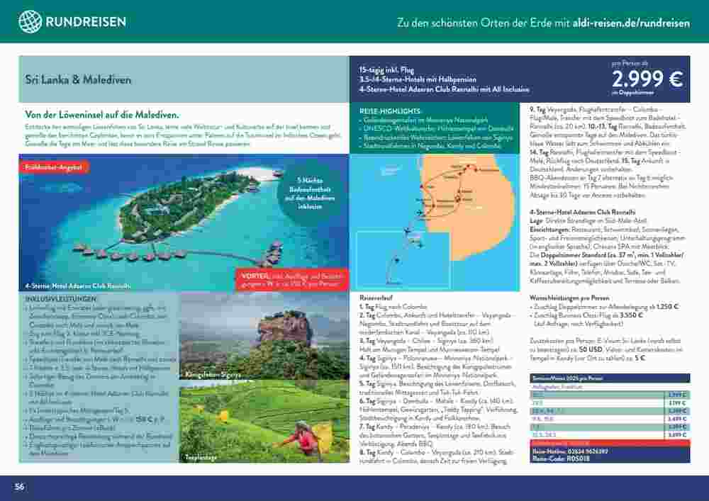 ALDI Nord Reisen Prospekt (ab 02.09.2024) zum Blättern - Seite 56