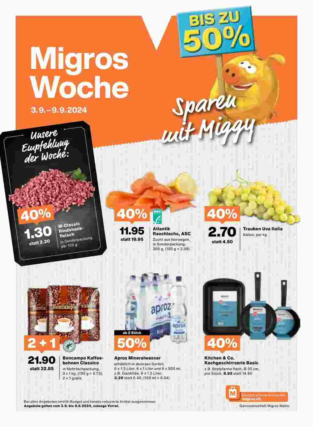 Migros Prospekt (ab 03.09.2024) zum Blättern - Seite 1