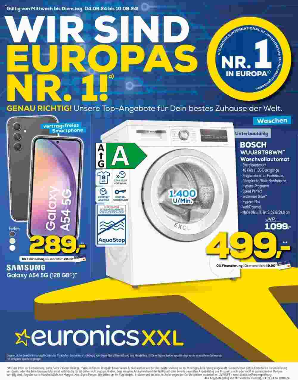 Euronics Prospekt (ab 04.09.2024) zum Blättern - Seite 1