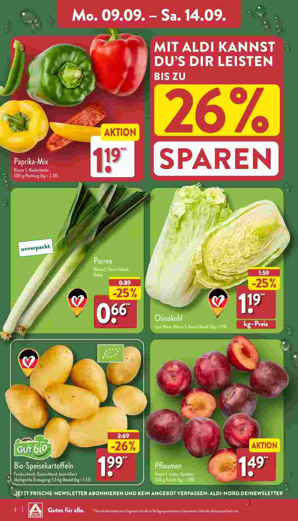 Aldi Nord Prospekt (ab 09.09.2024) zum Blättern - Seite 2