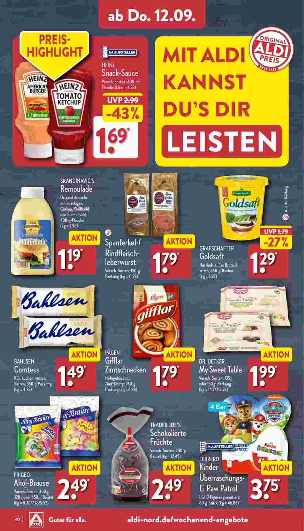 Aldi Nord Prospekt (ab 09.09.2024) zum Blättern - Seite 30