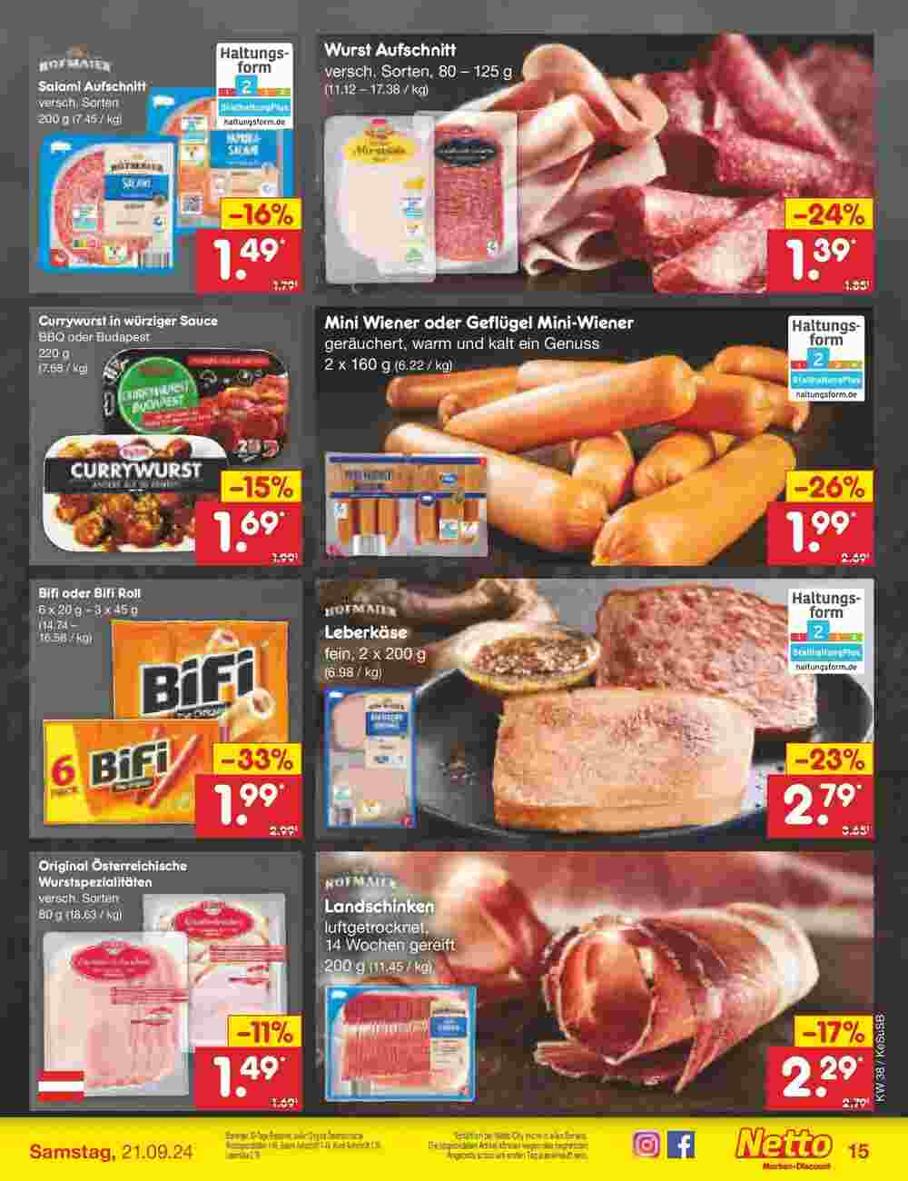 Netto Marken-Discount Prospekt (ab 15.09.2024) zum Blättern - Seite 15