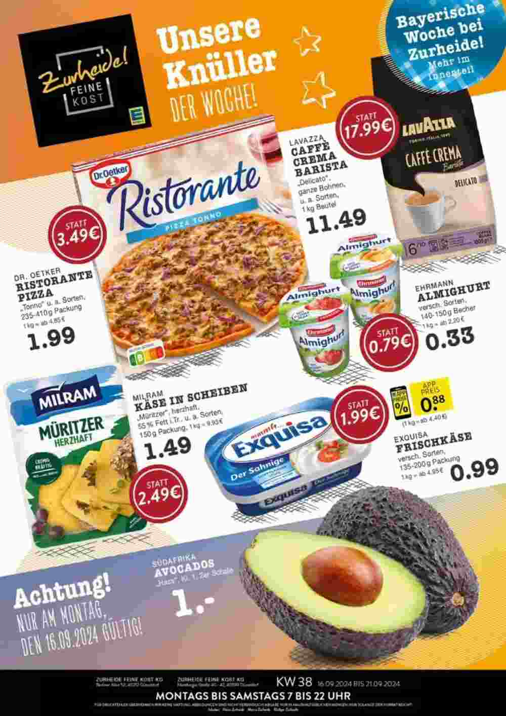 Edeka Zurheide Prospekt (ab 15.09.2024) zum Blättern - Seite 1