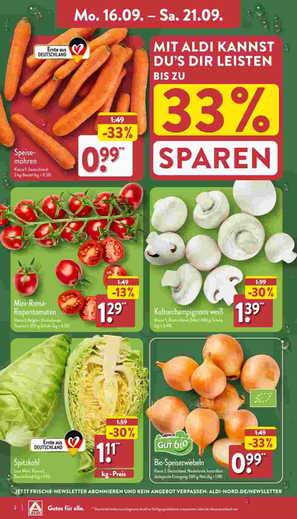 Aldi Nord Prospekt (ab 16.09.2024) zum Blättern - Seite 2