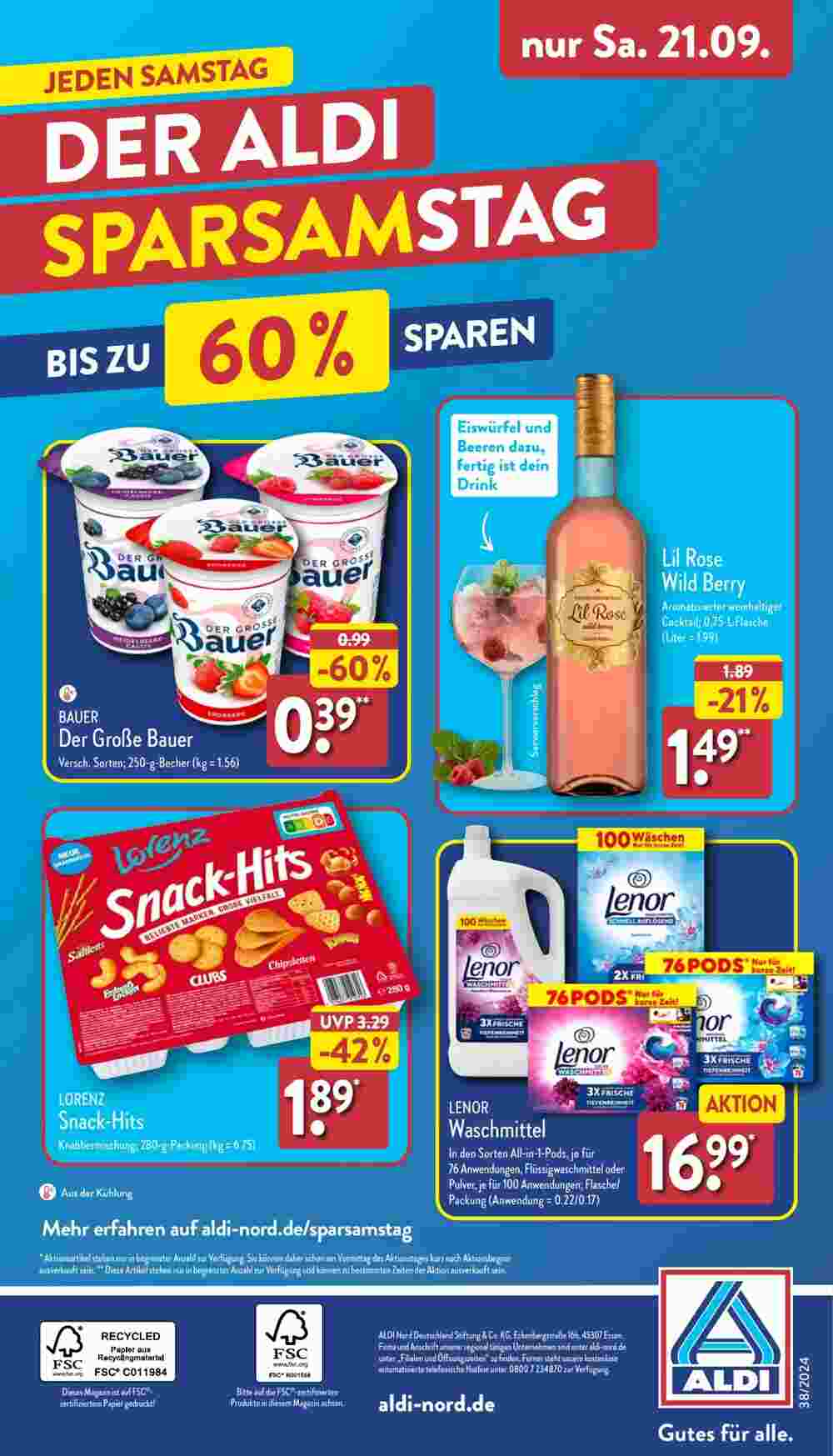 Aldi Nord Prospekt (ab 16.09.2024) zum Blättern - Seite 38