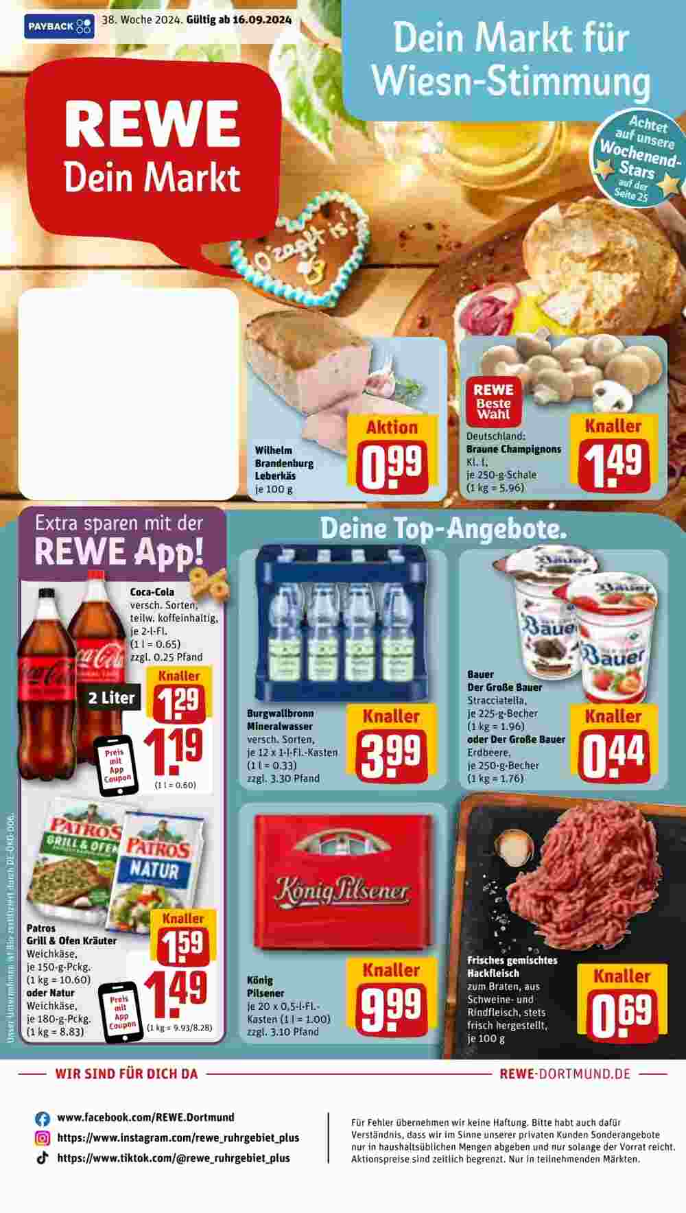 REWE Prospekt (ab 16.09.2024) zum Blättern - Seite 1