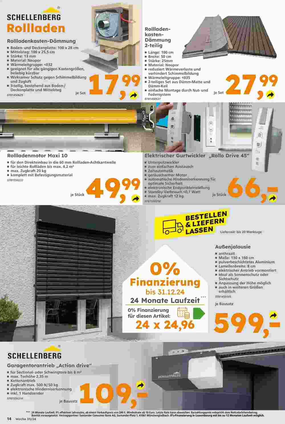 Globus Baumarkt Prospekt (ab 22.09.2024) zum Blättern - Seite 14