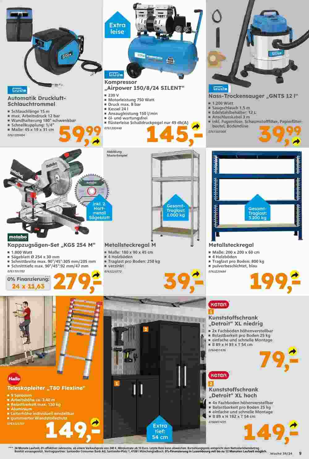 Globus Baumarkt Prospekt (ab 22.09.2024) zum Blättern - Seite 9