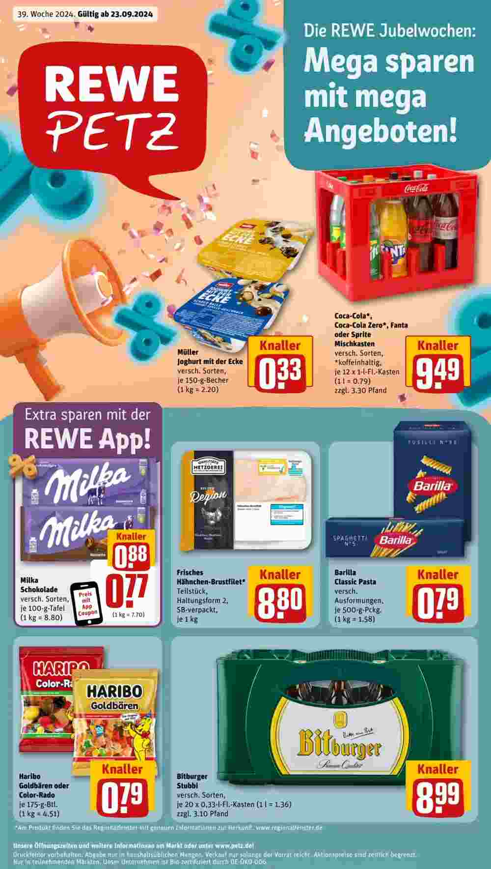 REWE PETZ Prospekt (ab 23.09.2024) zum Blättern - Seite 1