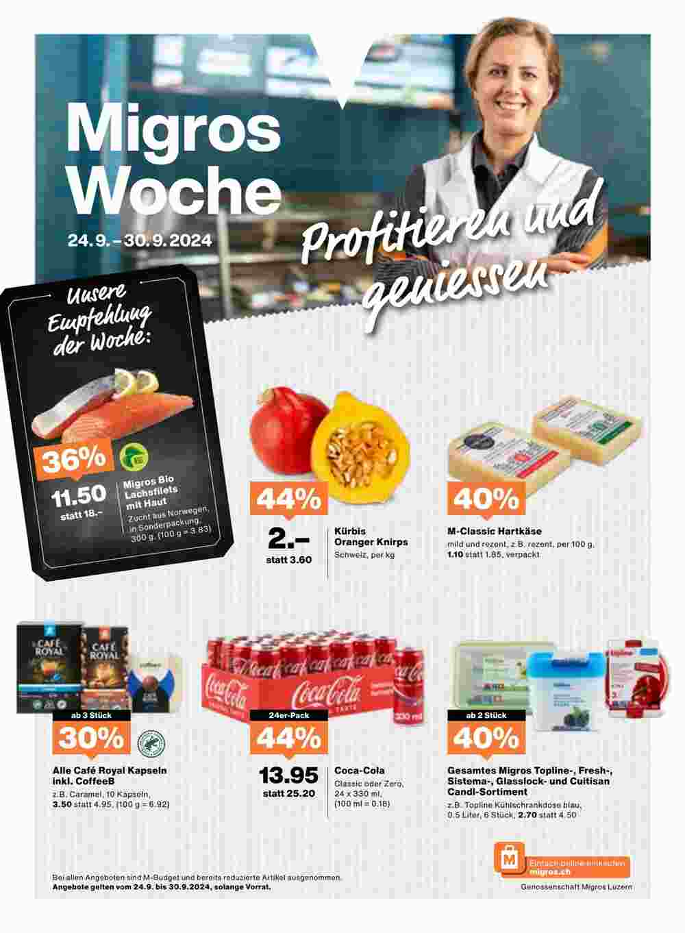 Migros Prospekt (ab 24.09.2024) zum Blättern - Seite 1