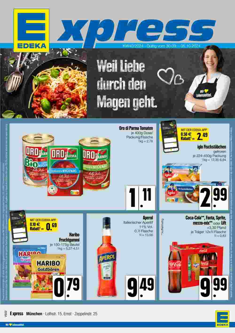 Edeka Xpress Prospekt (ab 30.09.2024) zum Blättern - Seite 1