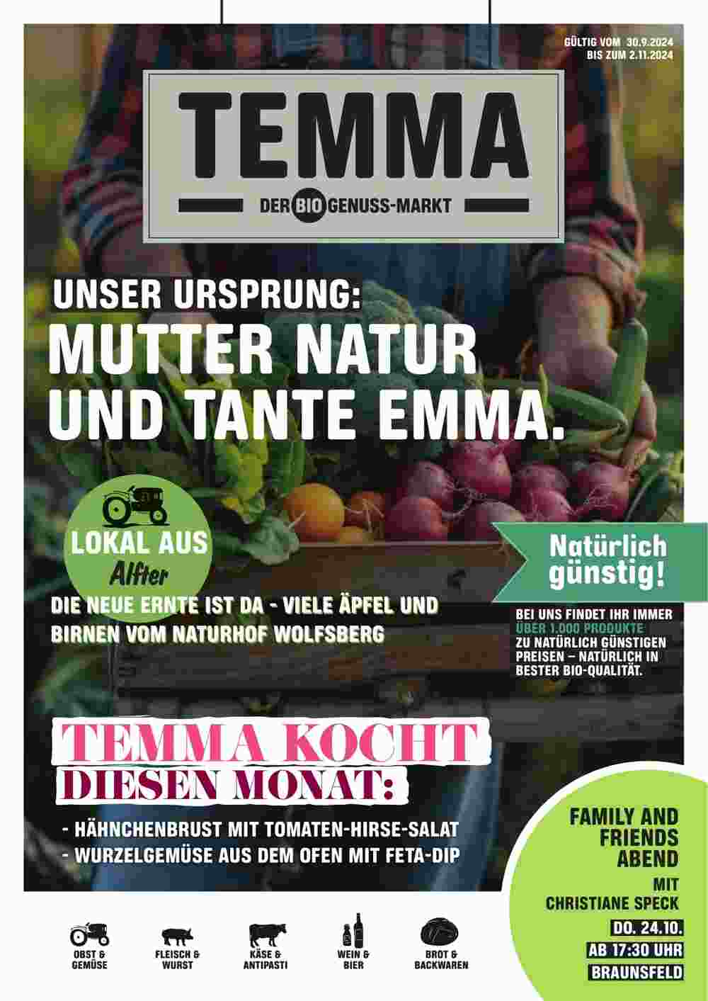 Temma Prospekt (ab 30.09.2024) zum Blättern - Seite 1