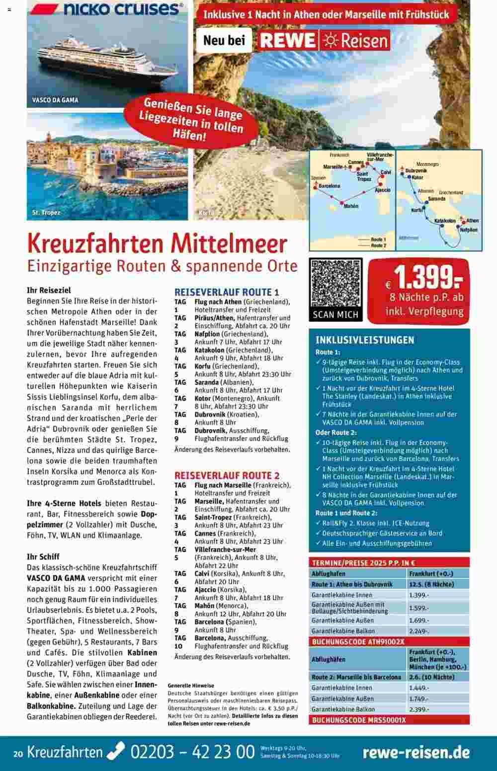 REWE Reisen Prospekt (ab 01.10.2024) zum Blättern - Seite 20