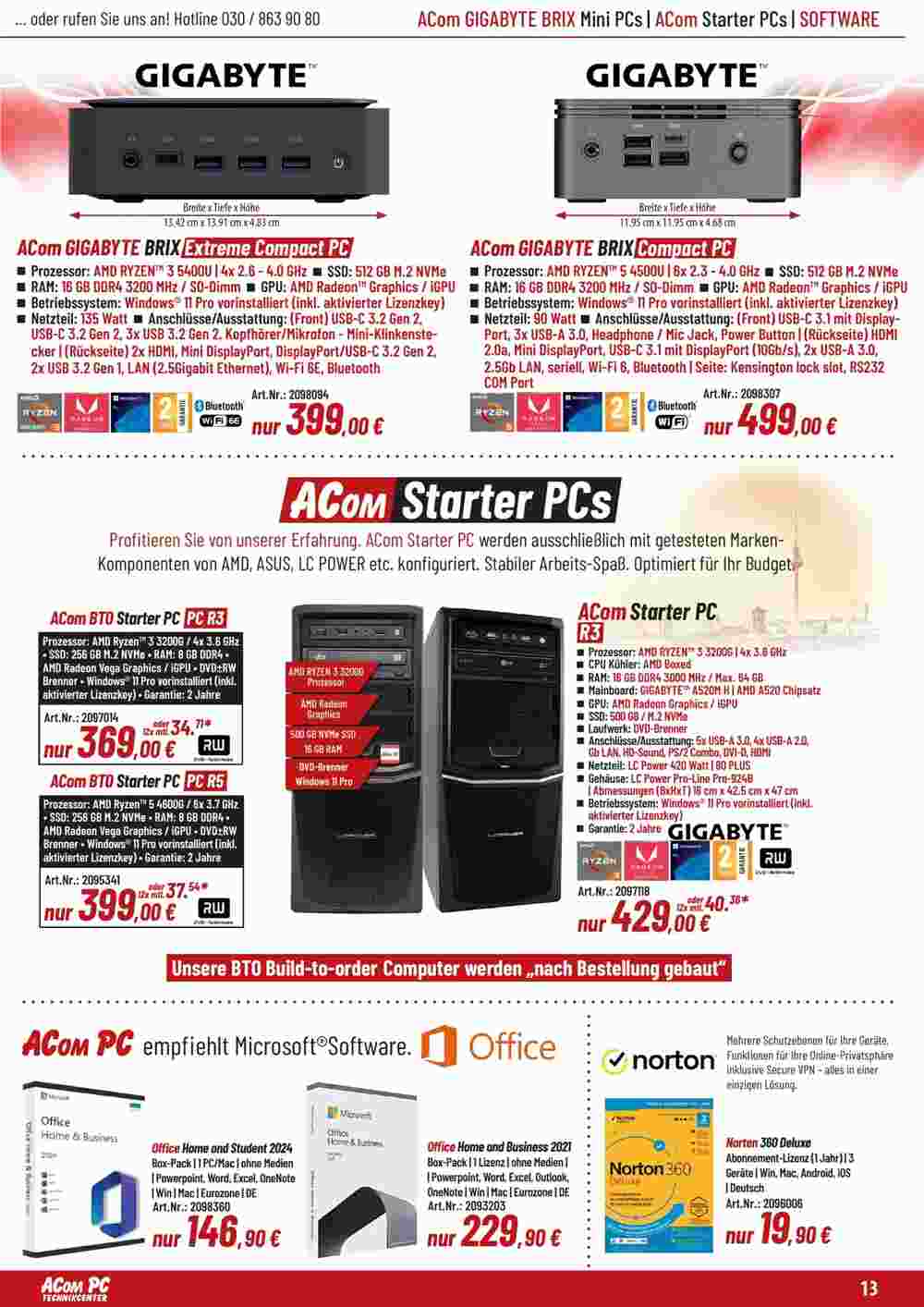 ACom PC Prospekt (ab 01.10.2024) zum Blättern - Seite 13