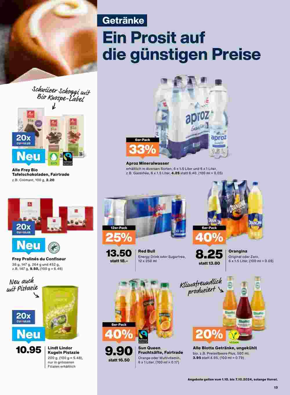 Migros Prospekt (ab 01.10.2024) zum Blättern - Seite 13