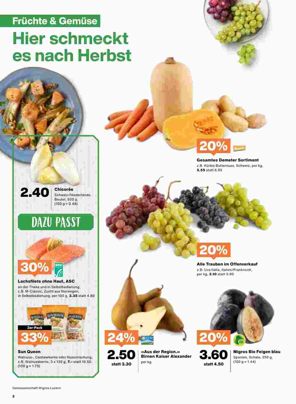 Migros Prospekt (ab 01.10.2024) zum Blättern - Seite 2