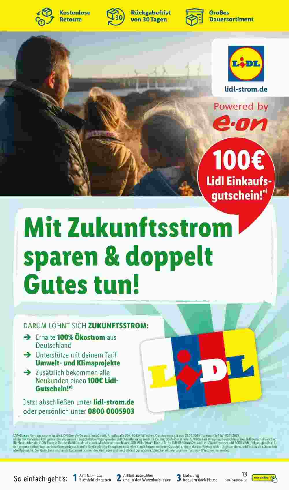 Lidl Prospekt (ab 01.10.2024) zum Blättern - Seite 13