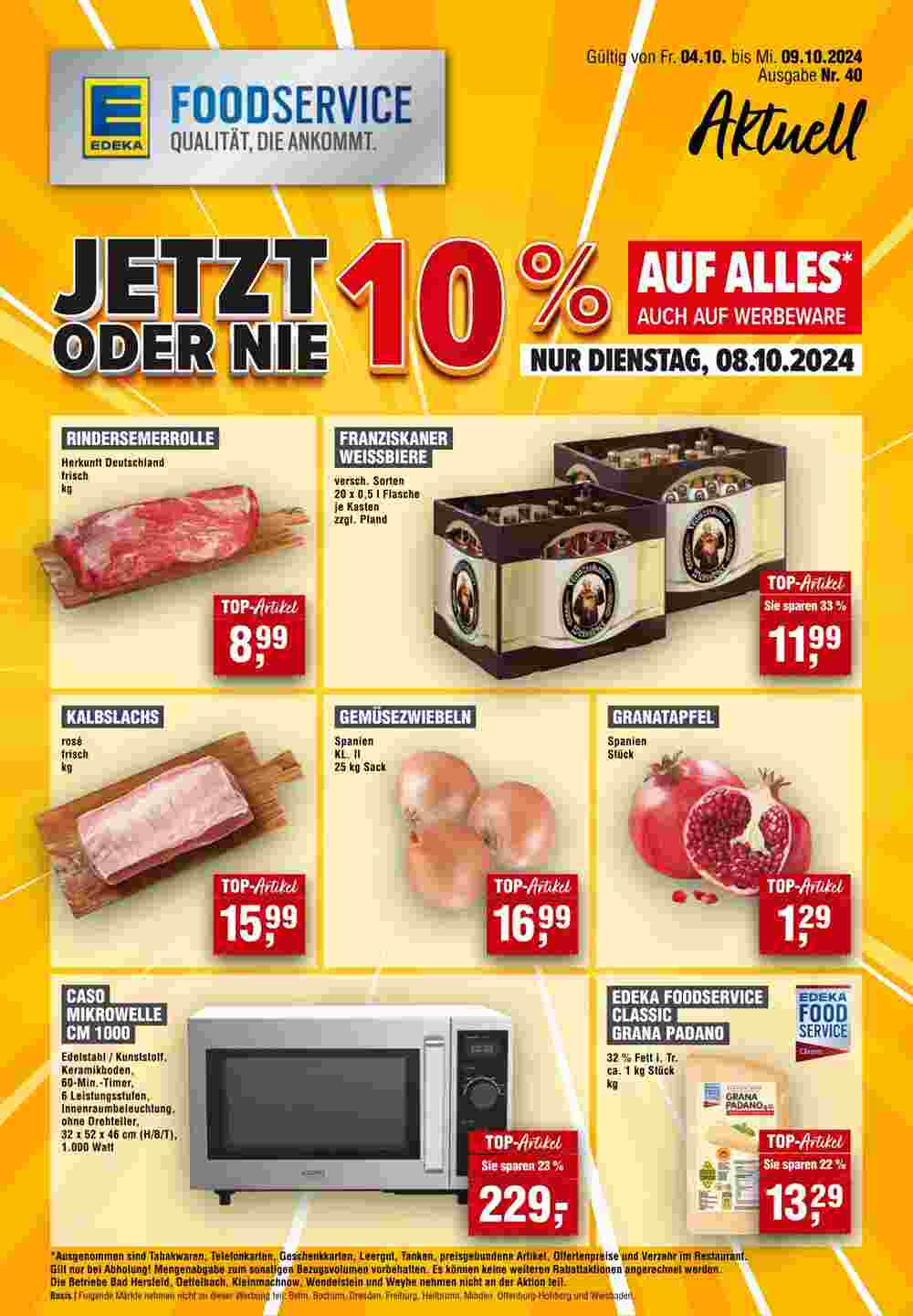 EDEKA Foodservice Prospekt (ab 04.10.2024) zum Blättern - Seite 1