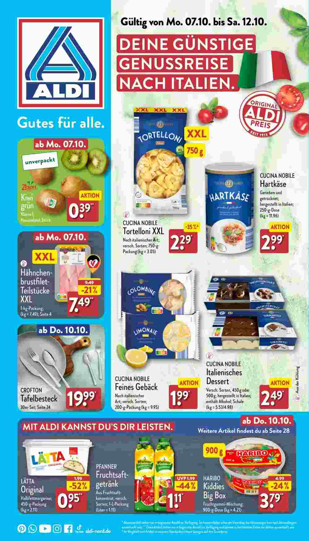 Aldi Nord Prospekt (ab 07.10.2024) zum Blättern - Seite 1