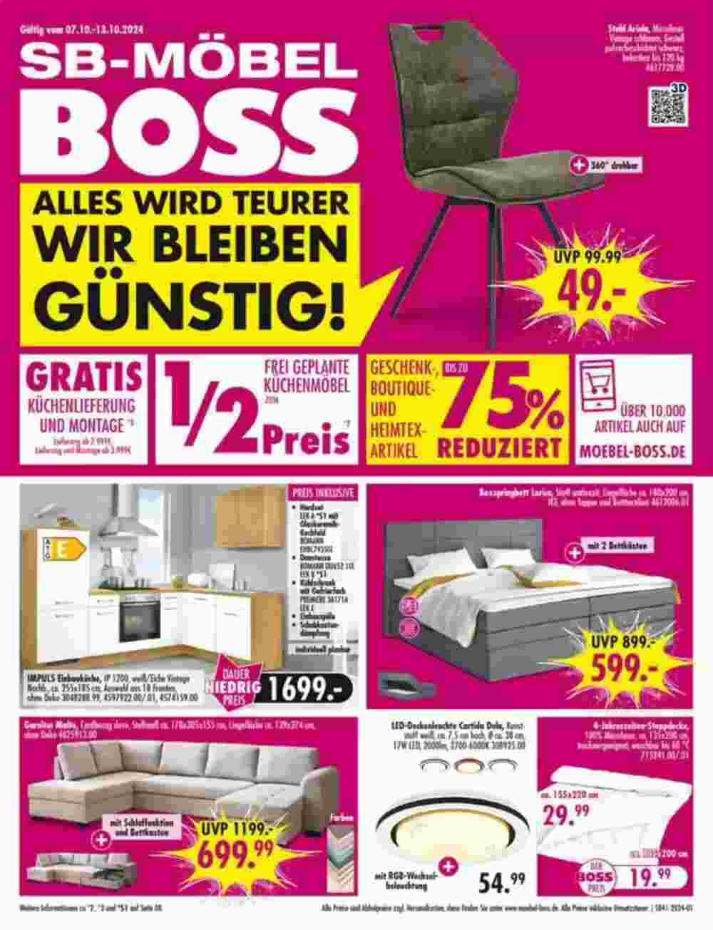 Möbel Boss Prospekt (ab 07.10.2024) zum Blättern - Seite 1