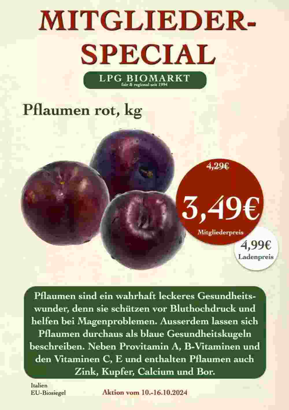 LPG Biomarkt Prospekt (ab 10.10.2024) zum Blättern - Seite 1