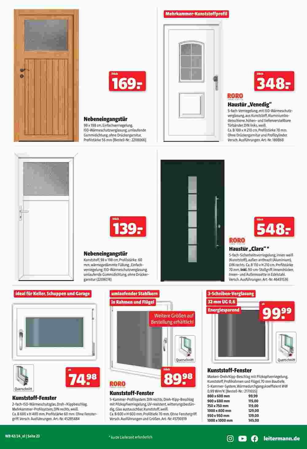 Leitermann Baumarkt Prospekt (ab 12.10.2024) zum Blättern - Seite 23