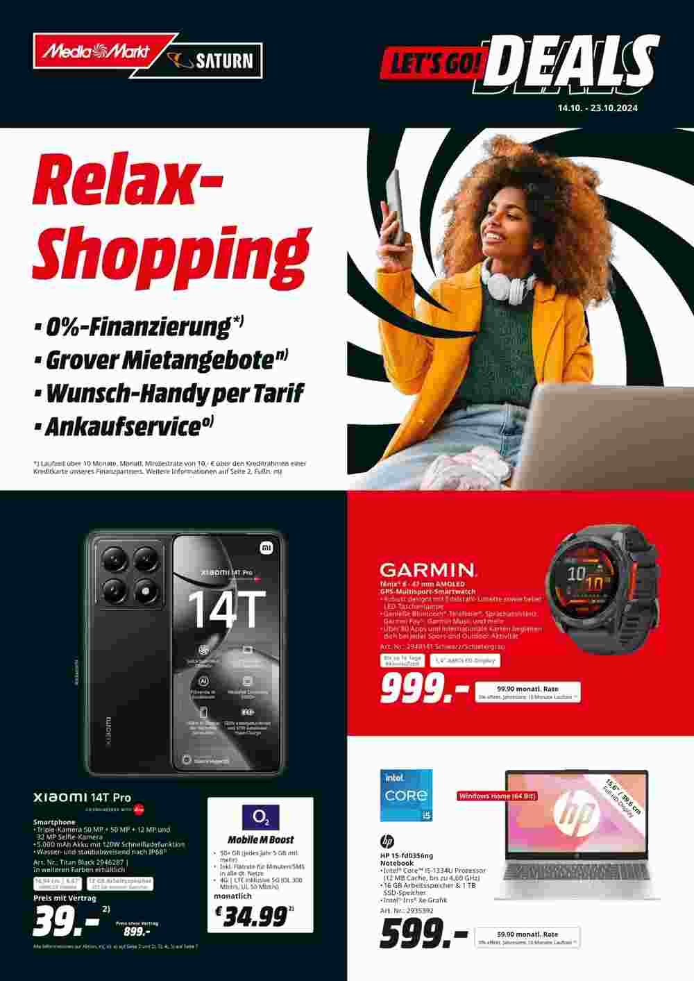 MediaMarkt Prospekt (ab 14.10.2024) zum Blättern - Seite 1