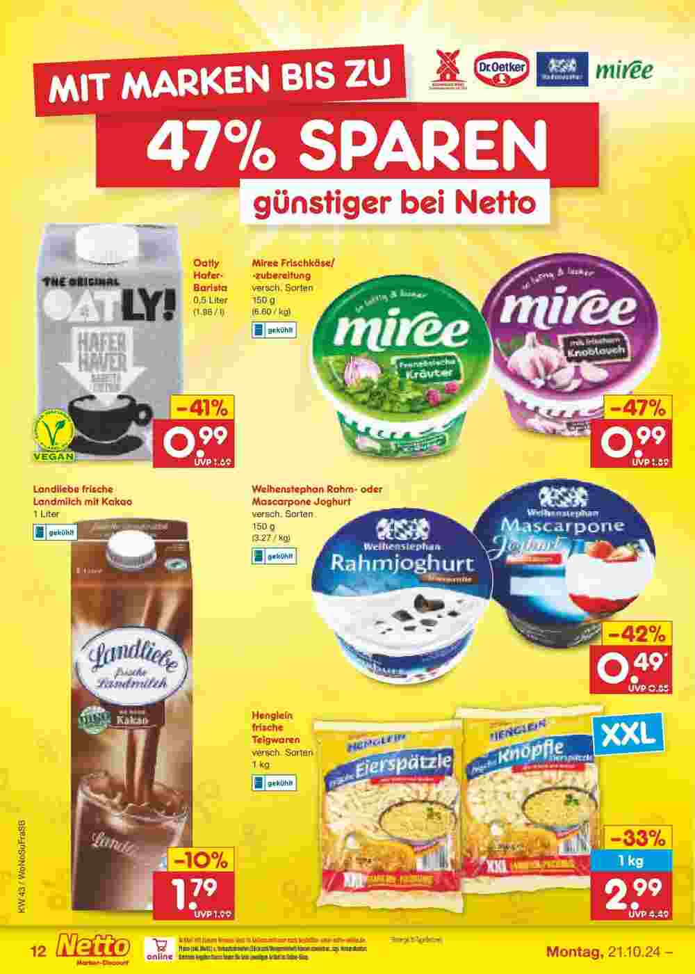 Netto Marken-Discount Prospekt (ab 20.10.2024) zum Blättern - Seite 12